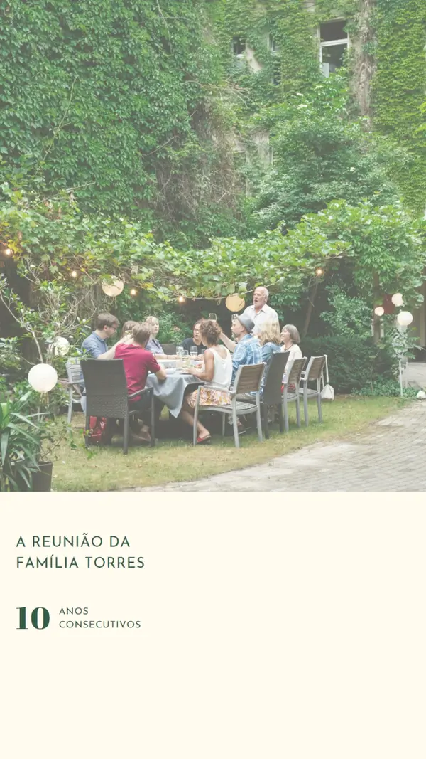Jantar em família green modern-simple