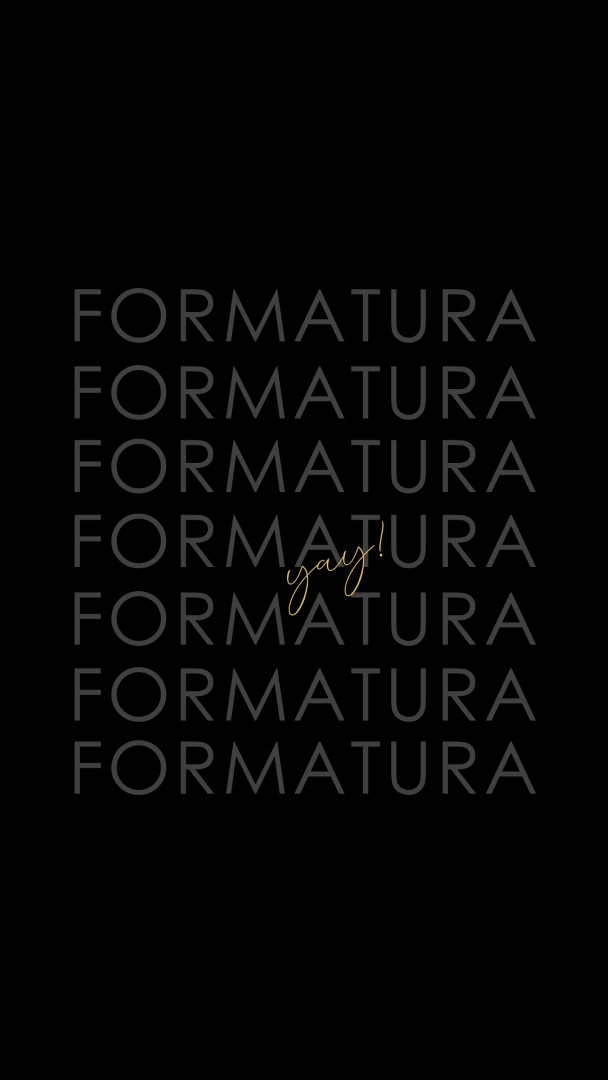 Yay para formatura black modern-simple