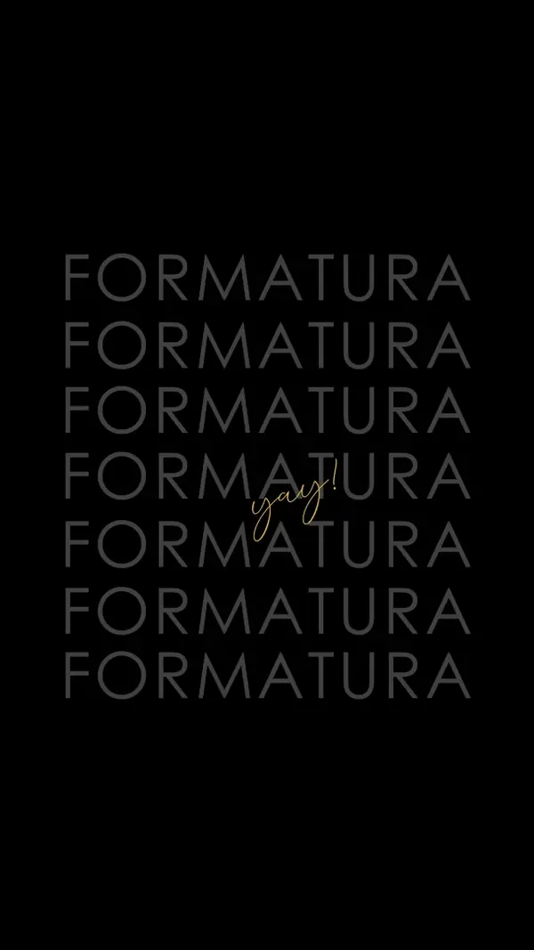 Yay para formatura black modern-simple