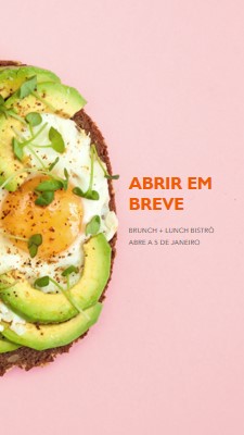 Hora do brunch pink modern-bold