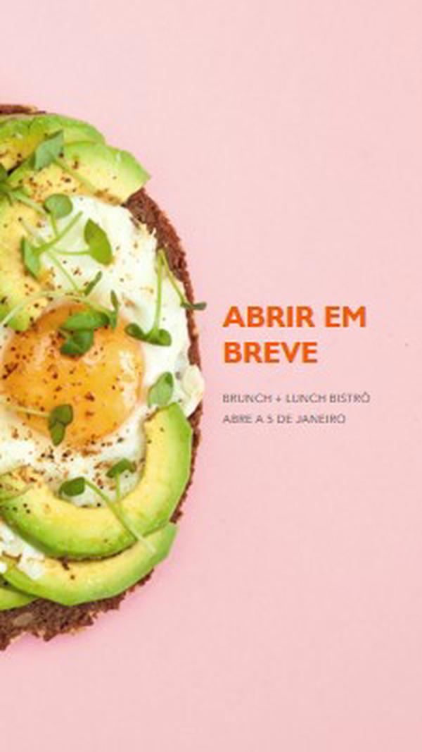 Hora do brunch pink modern-bold