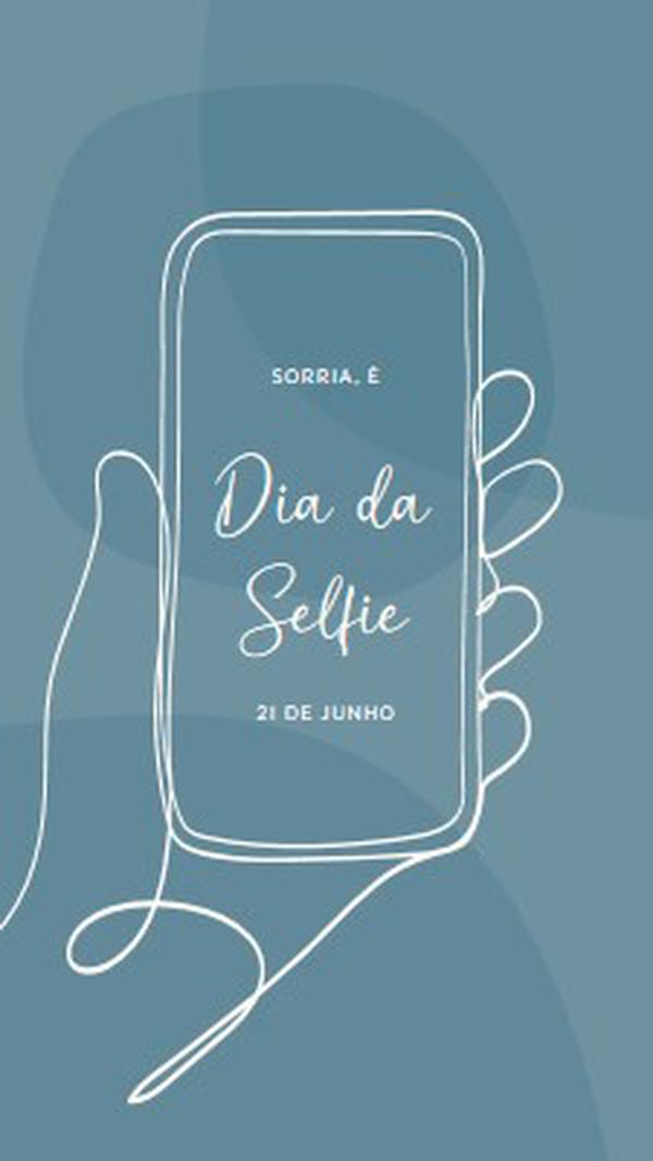 Confiança da Selfie blue whimsical-line