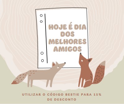 Um amigo, de facto brown whimsical-color-block