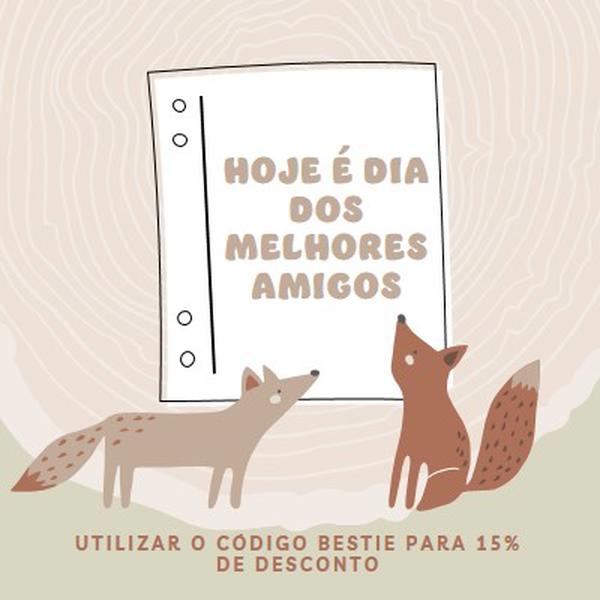 Um amigo, de facto brown whimsical-color-block