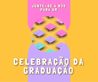 Junte-se à celebração da formatura yellow whimsical-color-block