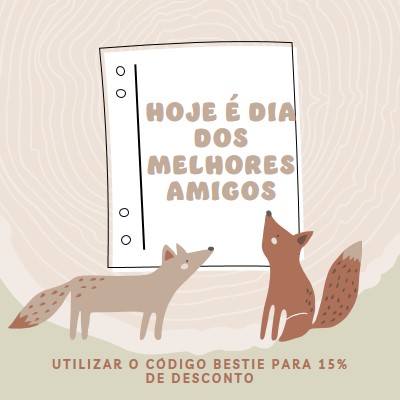 Um amigo, de facto brown whimsical-color-block