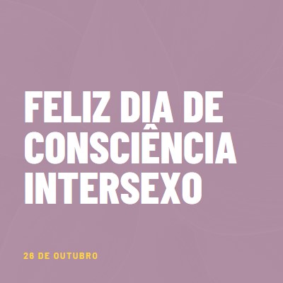 Feliz Dia de Sensibilização intersexo purple modern-bold