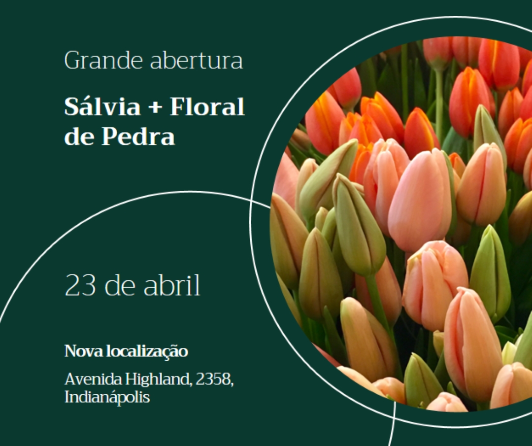 Grande abertura da boutique floral green modern-simple
