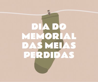 Dia do Memorial das Meias Perdidas brown whimsical-color-block