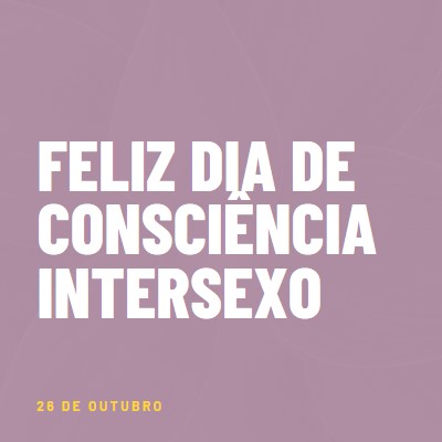 Feliz Dia de Sensibilização intersexo purple modern-bold