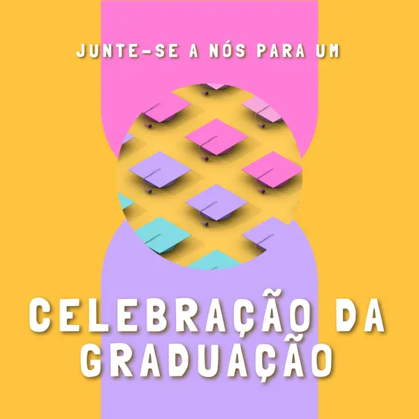 Junte-se à celebração da formatura yellow whimsical-color-block