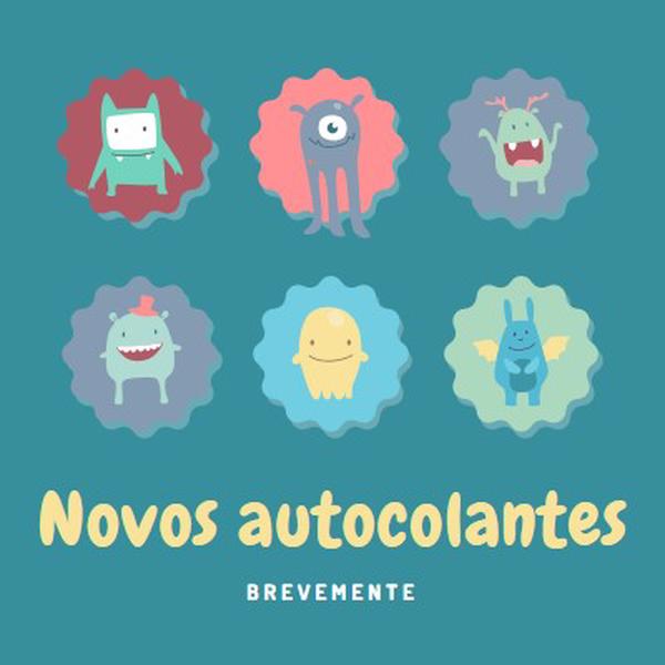 Novos autocolantes disponíveis em breve blue whimsical-color-block