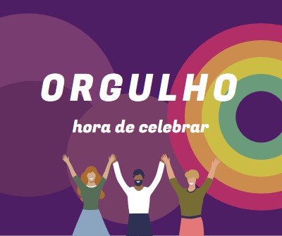 Celebrar o Orgulho purple modern-bold