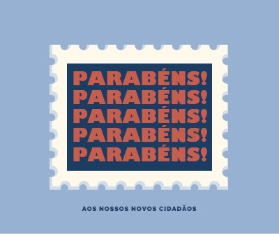 Parabéns aos nossos novos cidadãos blue modern-simple