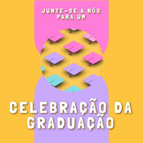 Junte-se à celebração da formatura yellow whimsical-color-block