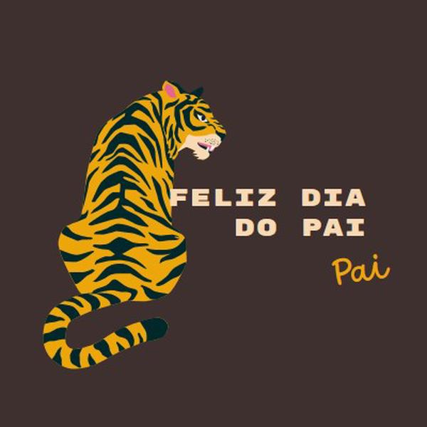 Feliz Dia dos Pais, pai brown whimsical-color-block