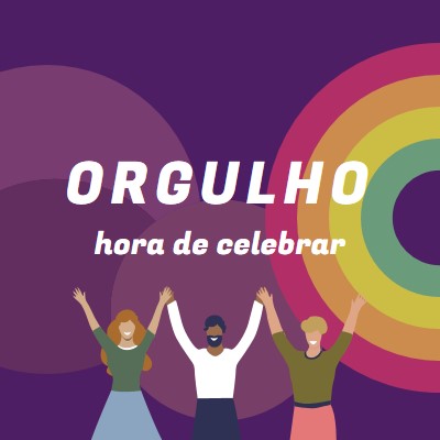 Celebrar o Orgulho purple modern-bold