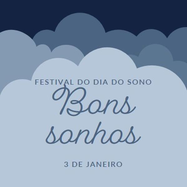 Somente sonhando com mais sono blue whimsical-color-block