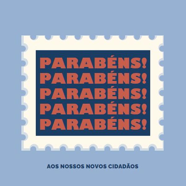 Parabéns aos nossos novos cidadãos blue modern-simple