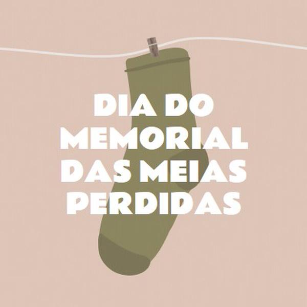 Dia do Memorial das Meias Perdidas brown whimsical-color-block