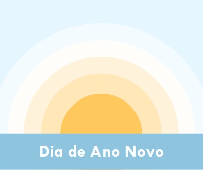 Sol do Dia de Ano Novo blue modern-simple