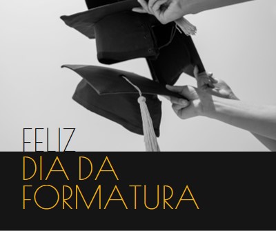 Feliz dia de formatura black modern-simple