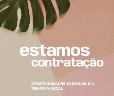 Estamos a contratar trabalhadores sazonais pink modern-simple