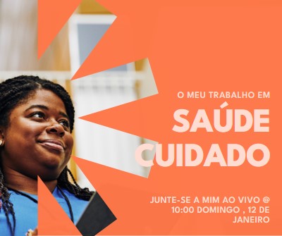 Herói dos cuidados de saúde orange modern-bold