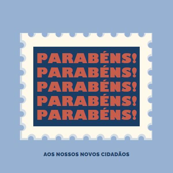 Parabéns aos nossos novos cidadãos blue modern-simple