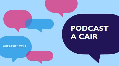 Podcast a cair agora blue modern-color-block