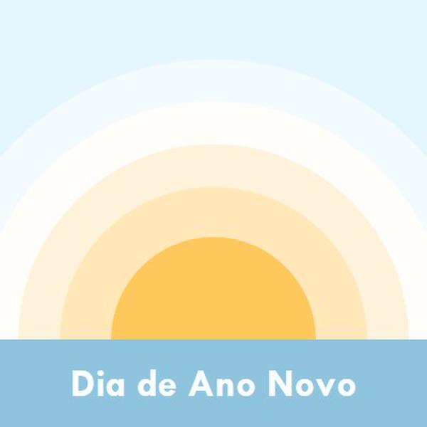 Sol do Dia de Ano Novo blue modern-simple