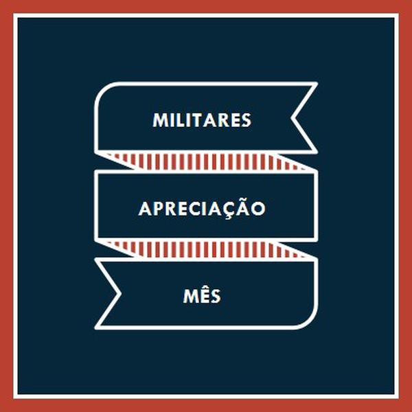 Celebrar o Mês de Apreciação Militar blue modern-simple