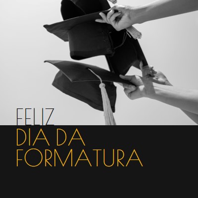 Feliz dia de formatura black modern-simple