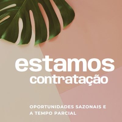 Estamos a contratar trabalhadores sazonais pink modern-simple