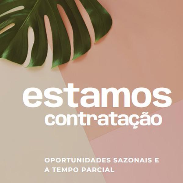 Estamos a contratar trabalhadores sazonais pink modern-simple