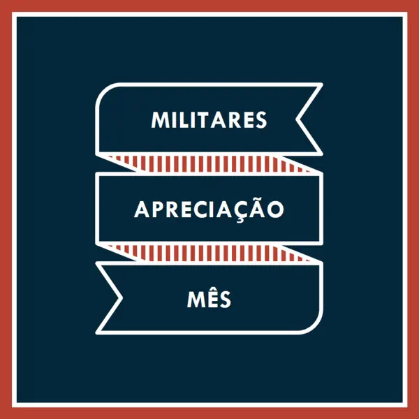 Celebrar o Mês de Apreciação Militar blue modern-simple