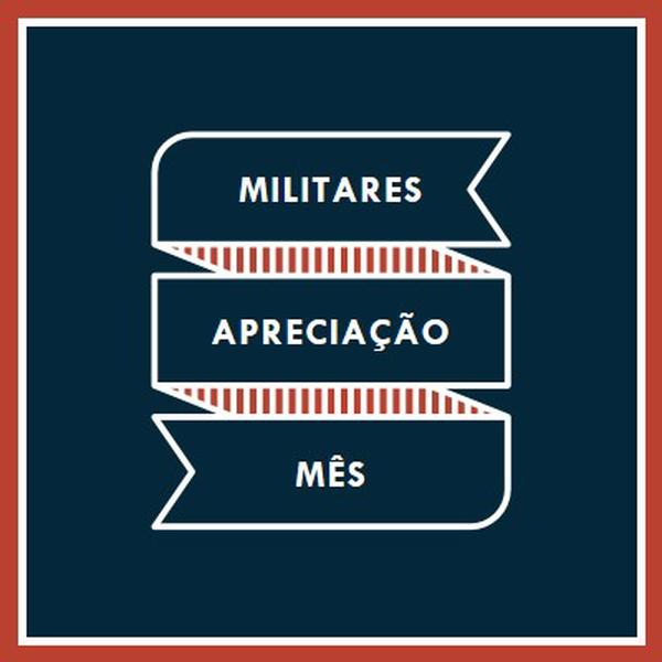 Celebrar o Mês de Apreciação Militar blue modern-simple