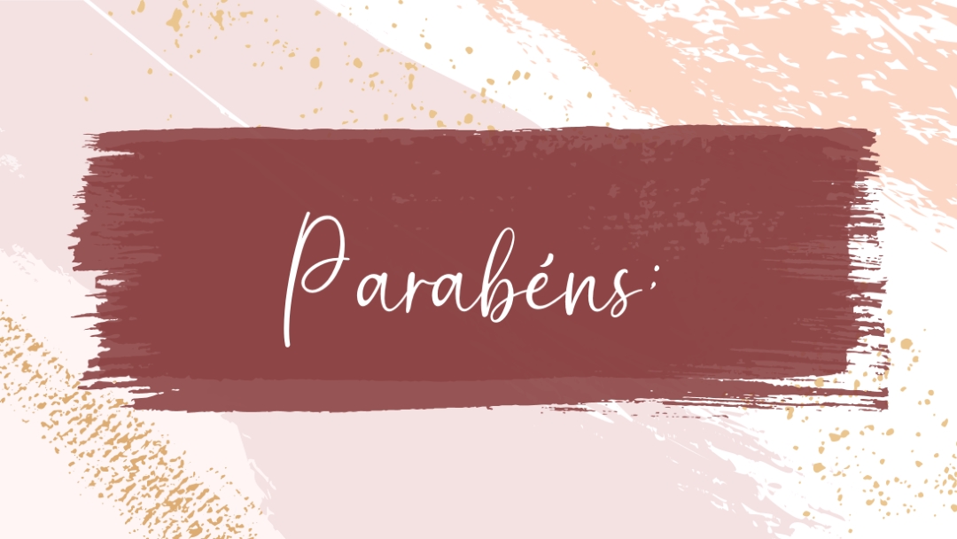 Parabéns simples pink organic-simple