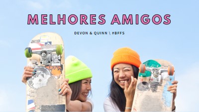 Amigos para sempre blue modern-bold