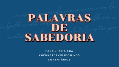 Palavra para o sábio blue modern-simple