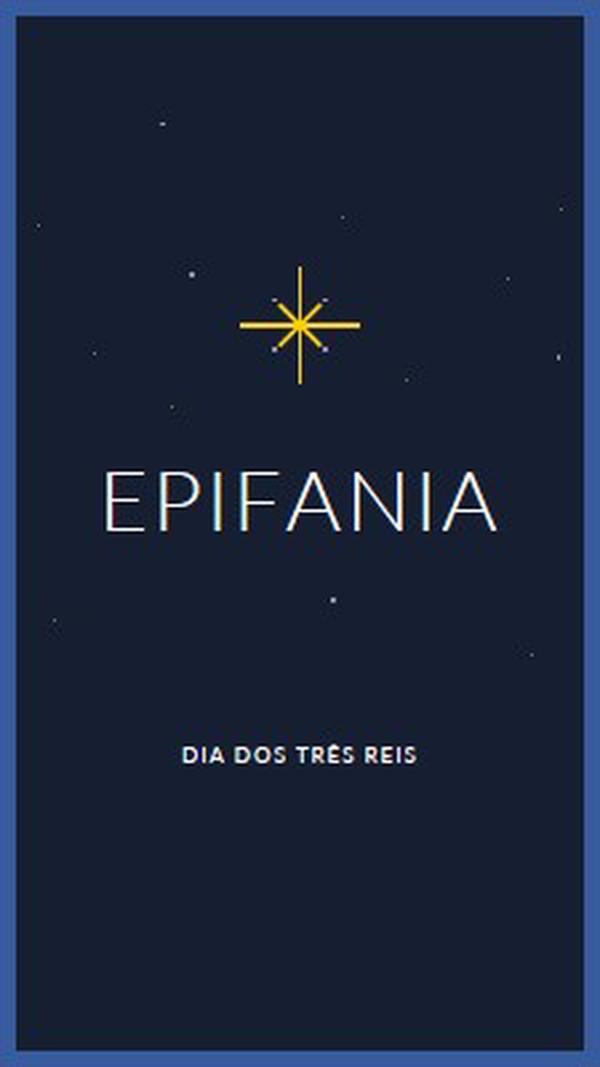 Observação da Epifania blue modern-simple