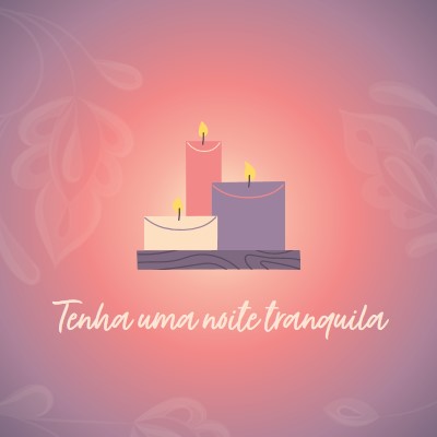 Tenha uma noite tranquila purple modern,gradient,illustration,simple,motif,handwriting