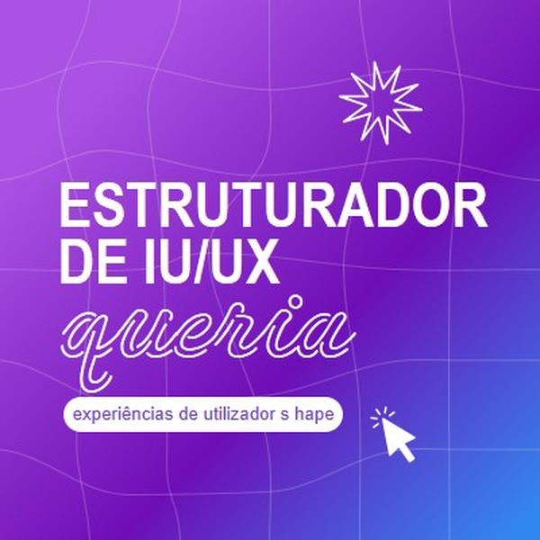 IU/estruturador de UX procurado purple bold,playful,digital,grid,neon,gradient