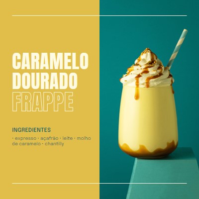 Frappe de caramelo dourado yellow modern,simple,duotone