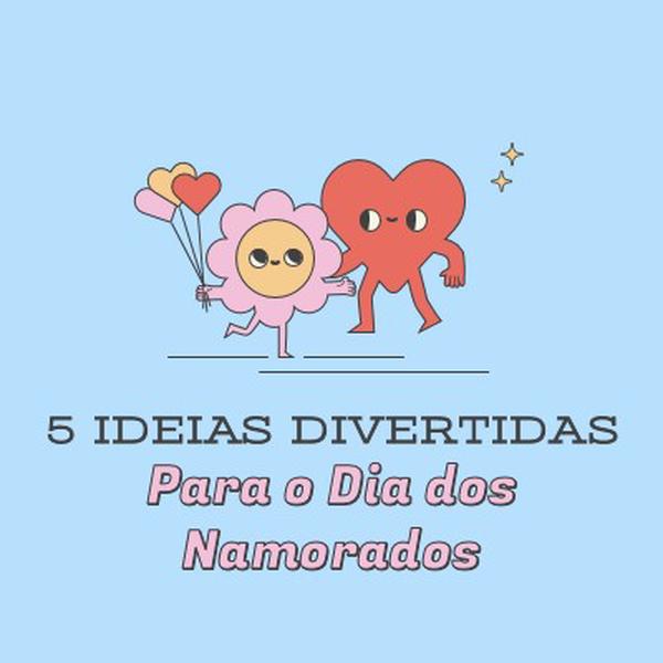 5 ideias divertidas do Dia dos Namorados blue retro,colorful,characters,bright,fun,cute