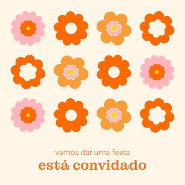 Vamos dar uma festa. orange bold,fun,graphic