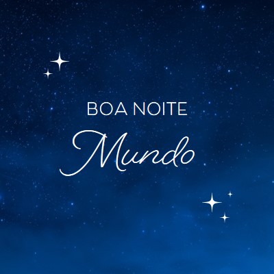 Mundo das boas noites blue modern,simple,typographic,whimsical,motif,