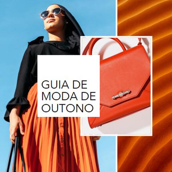 Guia de moda de outono orange modern,bold,collage
