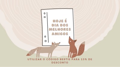 Um amigo, de facto brown whimsical-color-block