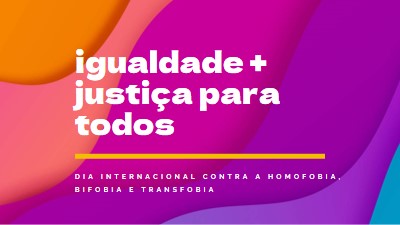 Honra dia internacional contra a homofobia purple modern-bold